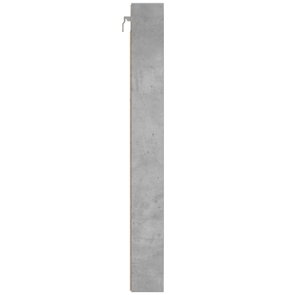 Vitrininė spintelė, betono pilkos spalvos, 100x8,5x75cm, MDP