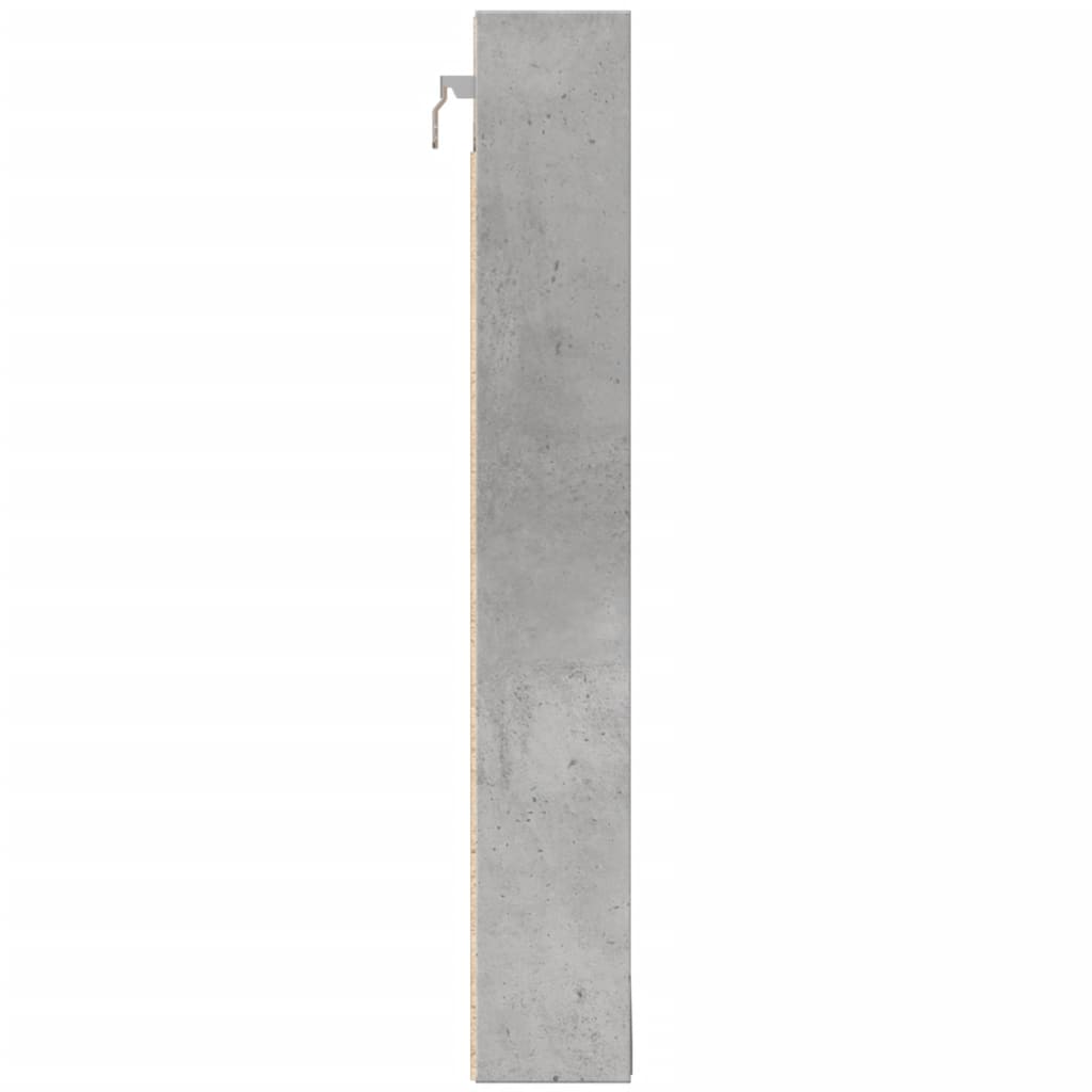 Vitrininė spintelė, betono, 100x8,5x58cm, apdirbta mediena