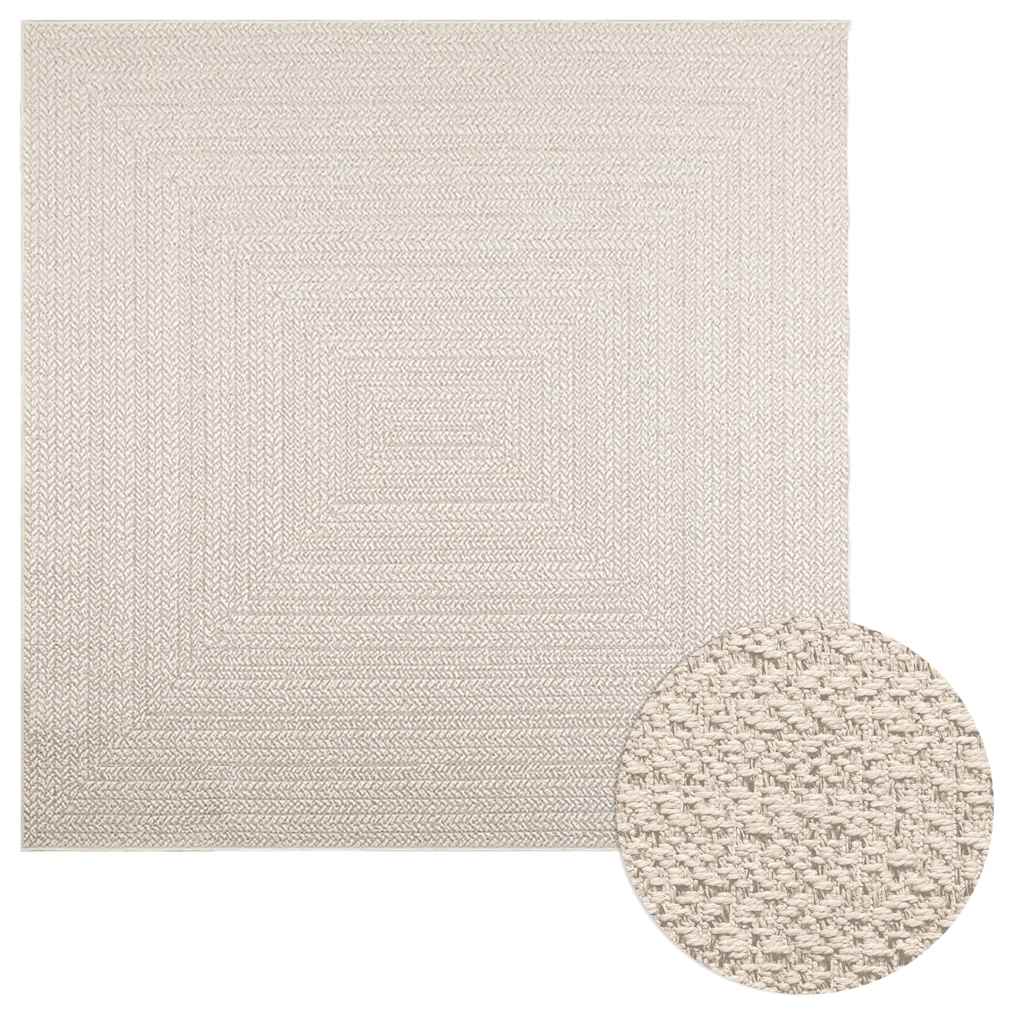 Kilimas ZIZUR, 200x200 cm, džiuto imitacija, vidaus ir lauko