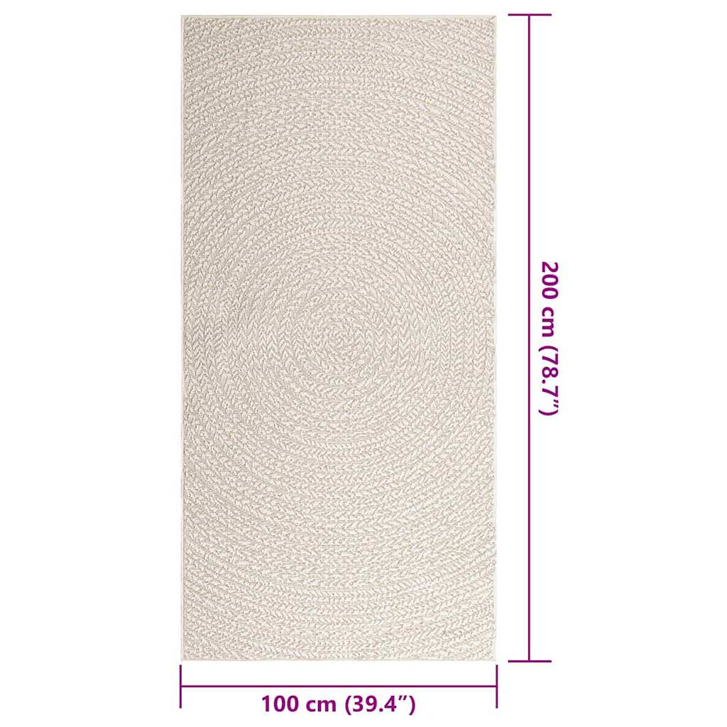 Kilimas ZIZUR, 100x200 cm, džiuto imitacija, vidaus ir lauko