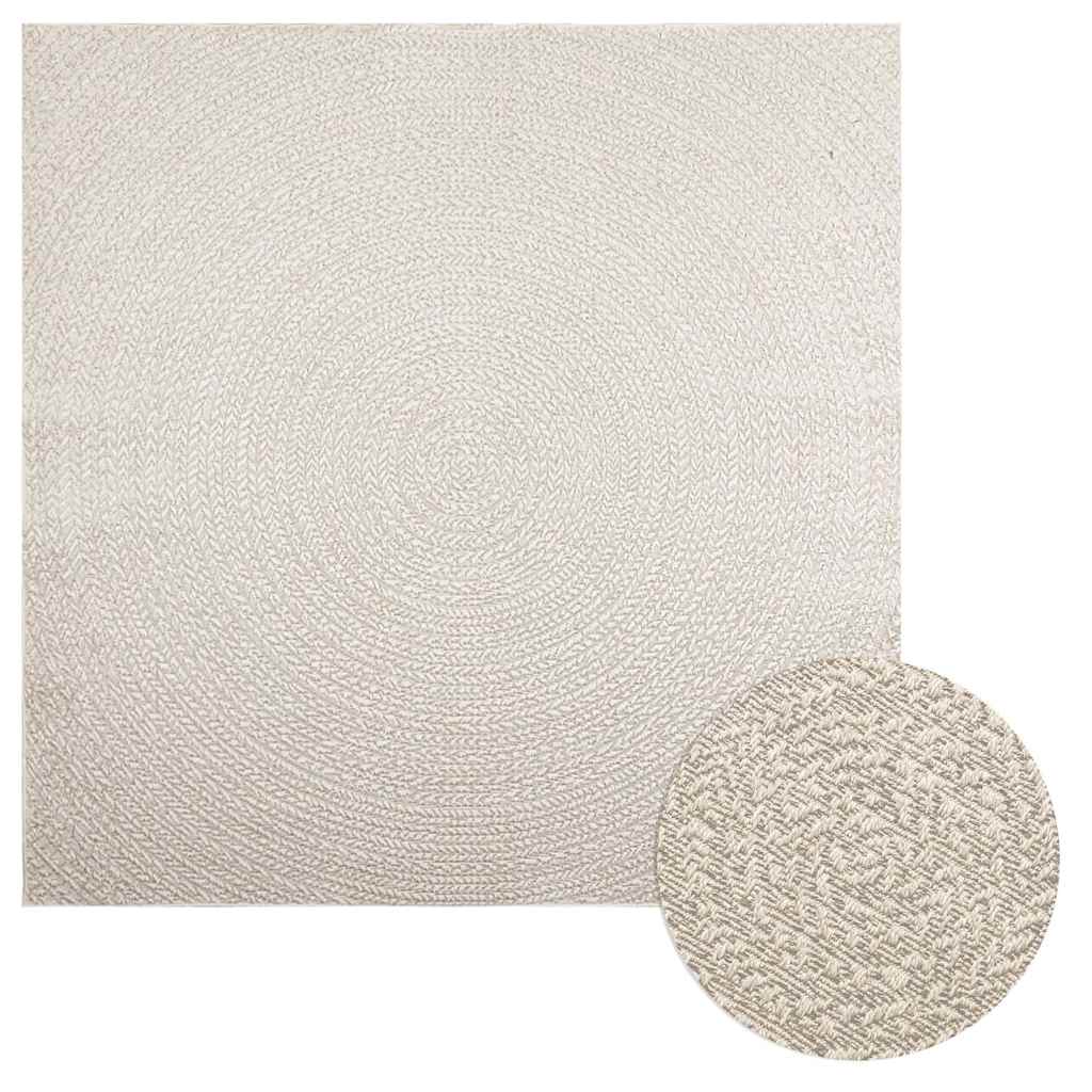 Kilimas ZIZUR, 200x200 cm, džiuto imitacija, vidaus ir lauko