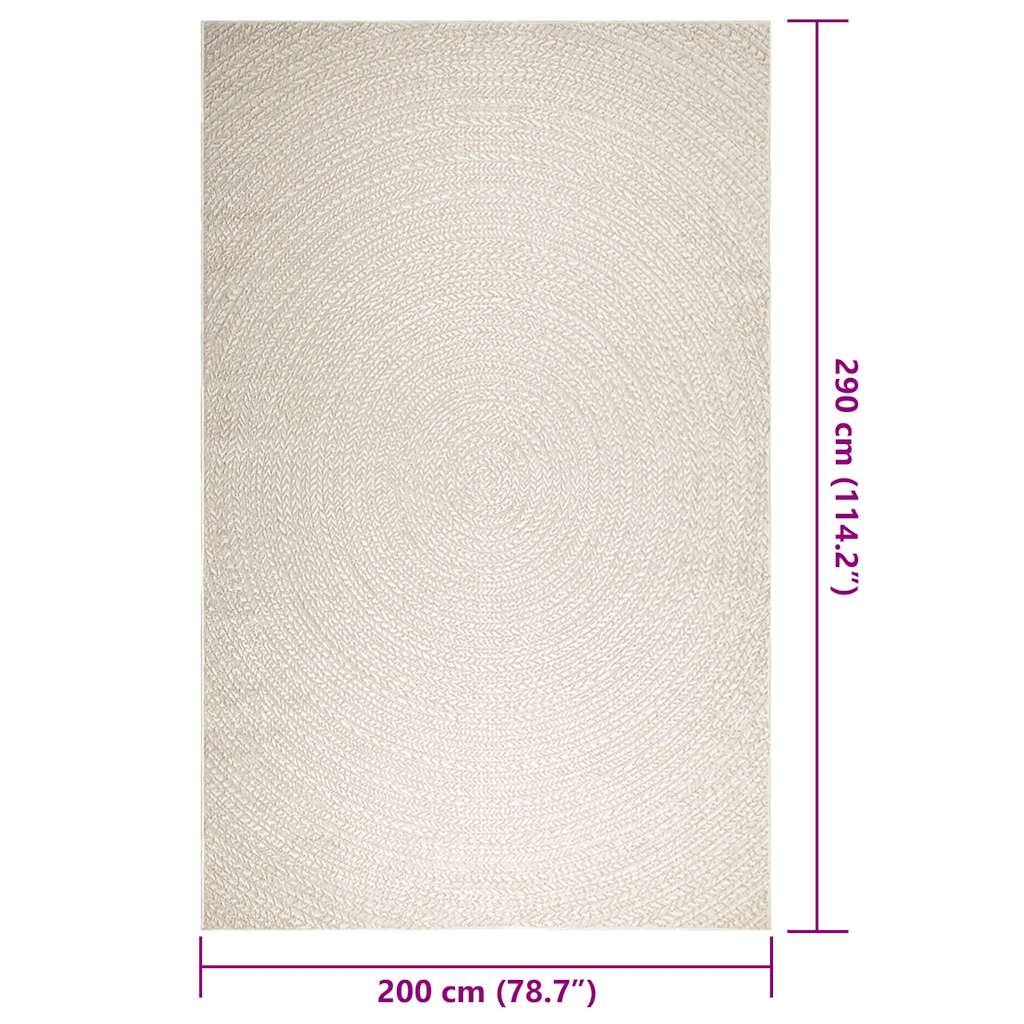 Kilimas ZIZUR, 200x290 cm, džiuto imitacija, vidaus ir lauko