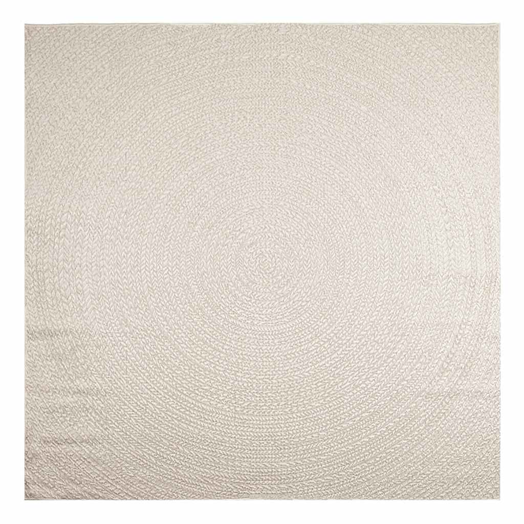 Kilimas ZIZUR, 240x240 cm, džiuto imitacija, vidaus ir lauko