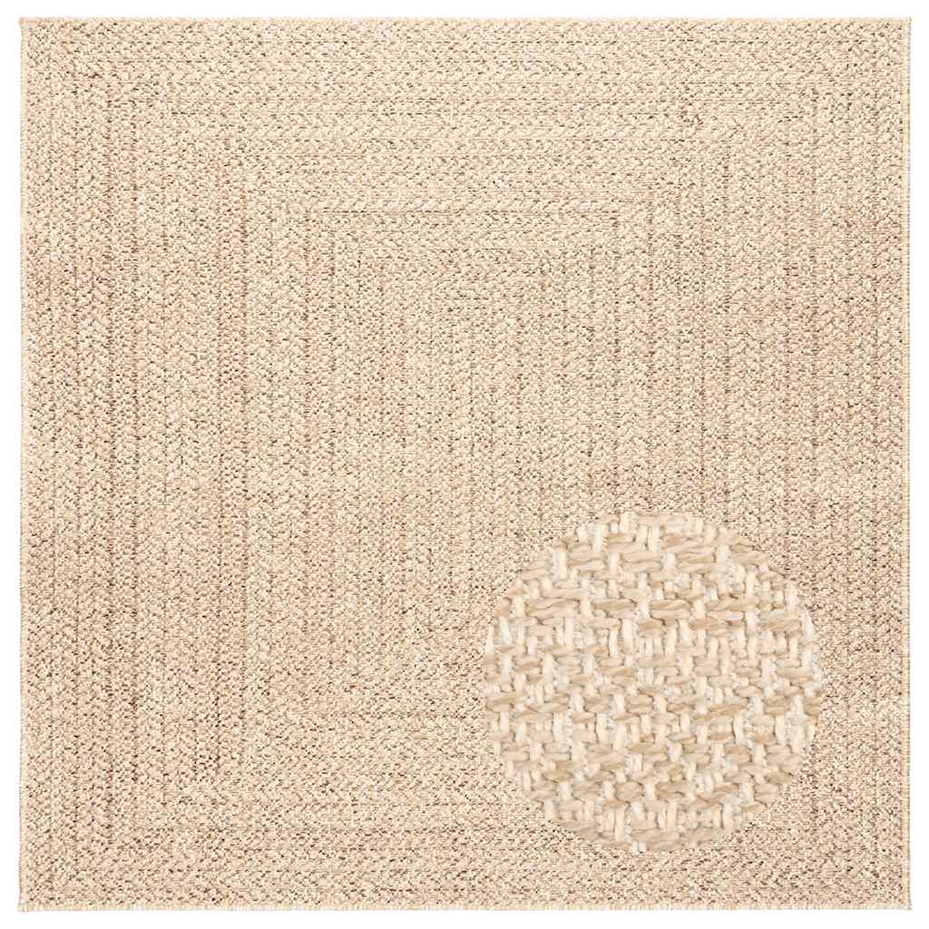 Kilimas ZIZUR, 120x120 cm, džiuto imitacija, vidaus ir lauko