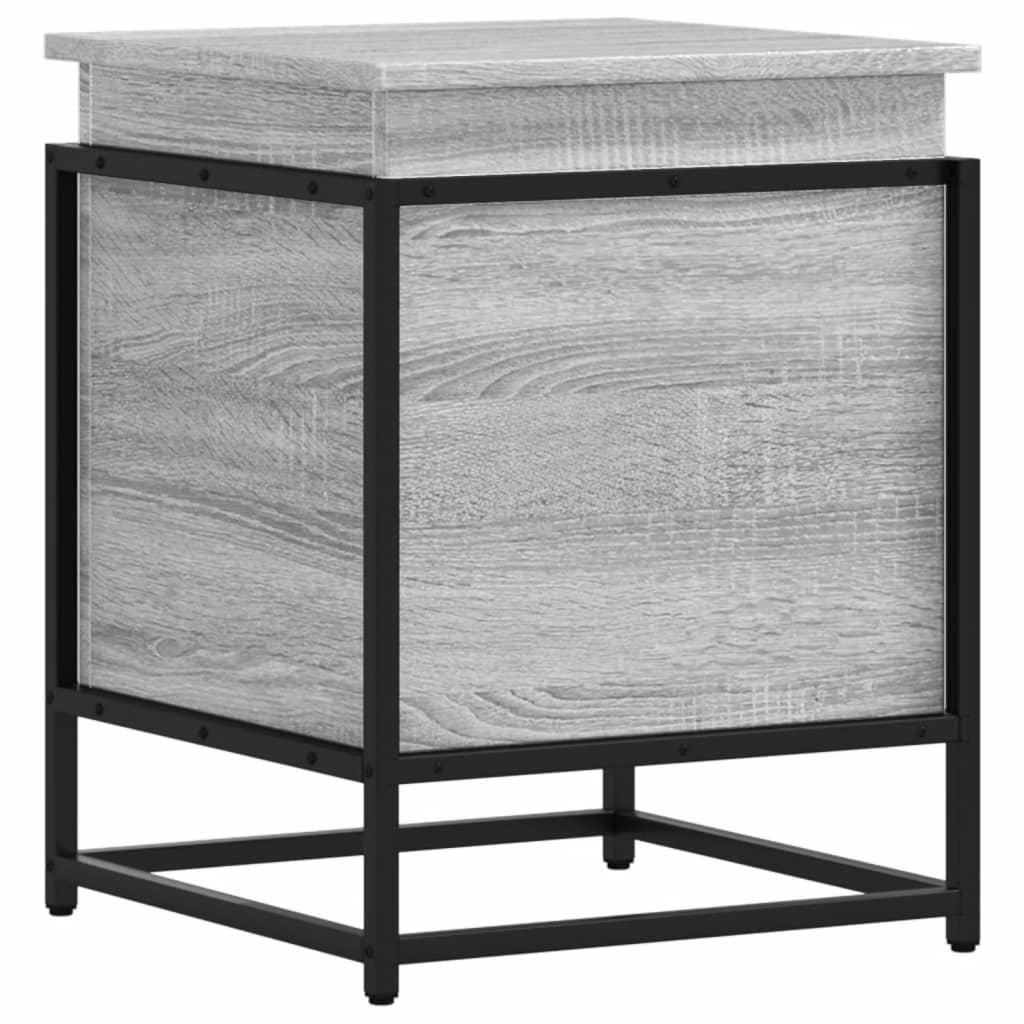 Daiktadėžė su dangčiu, pilka, 40x40x51,5cm, apdirbta mediena