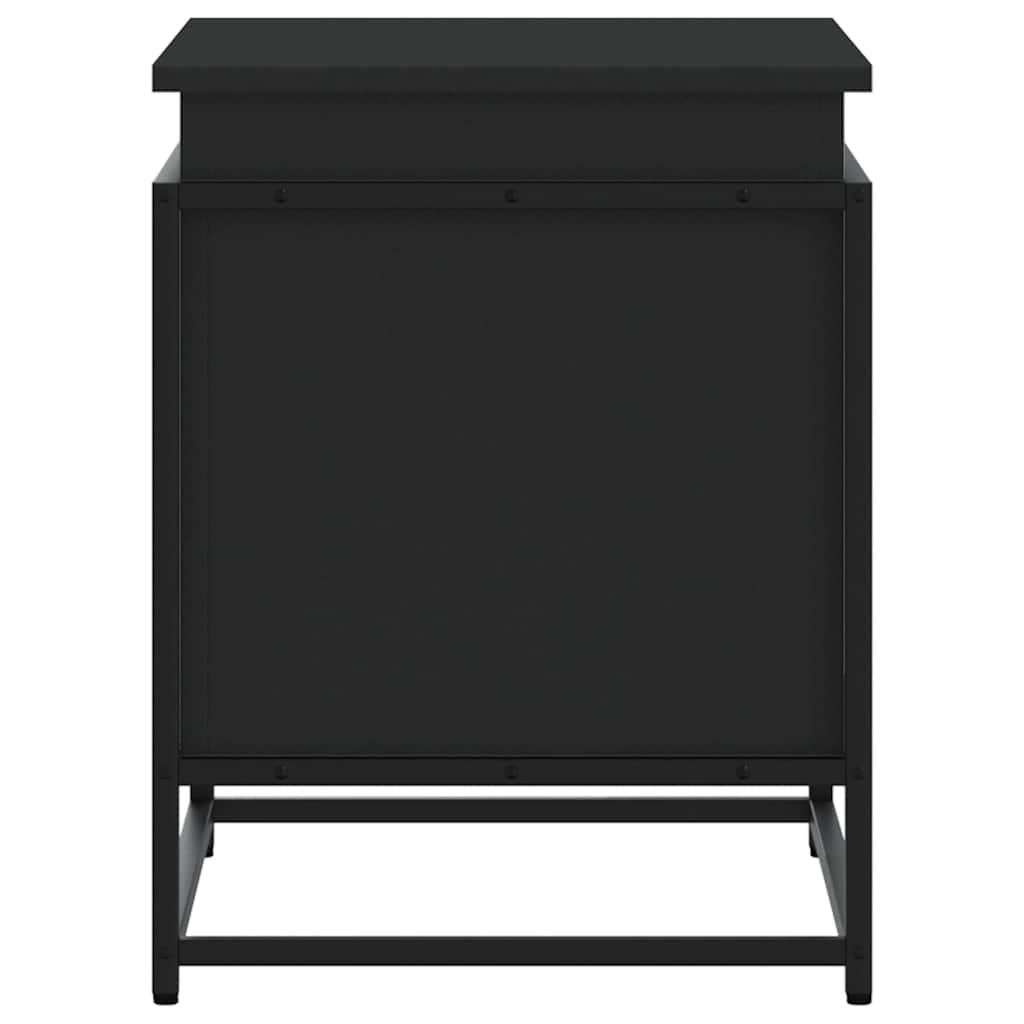 Daiktadėžė su dangčiu, juoda, 60x40x51,5cm, apdirbta mediena