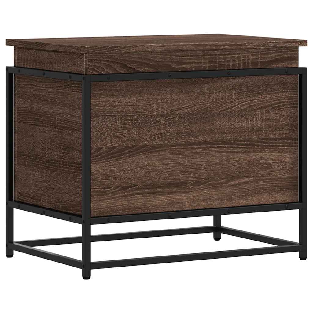 Daiktadėžė su dangčiu, ruda, 60x40x51,5cm, apdirbta mediena