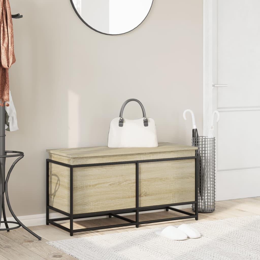 Daiktadėžė su dangčiu, ąžuolo, 100x40x51,5cm, apdirbta mediena