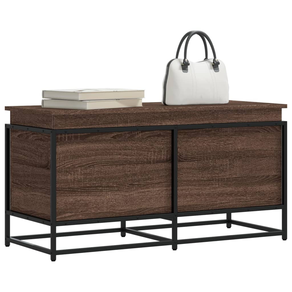 Daiktadėžė su dangčiu, ruda, 100x40x51,5cm, apdirbta mediena