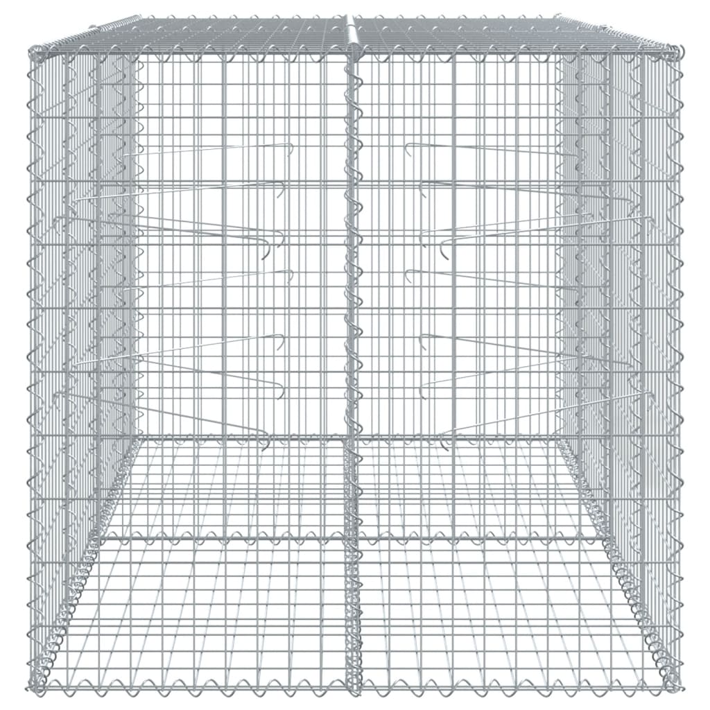 Gabiono krepšys su dangčiu, 200x100x100cm, galvanizuota geležis