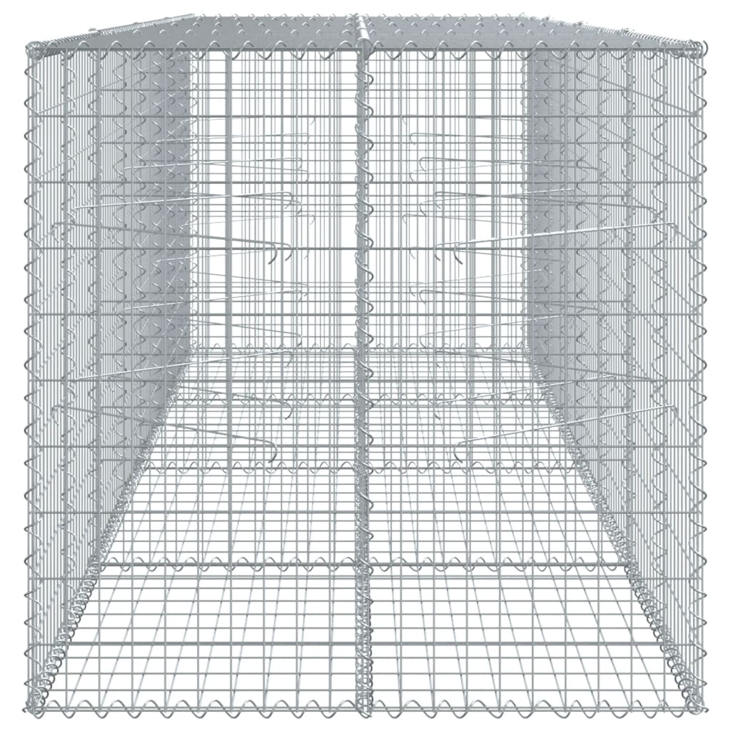 Gabiono krepšys su dangčiu, 400x100x100cm, galvanizuota geležis