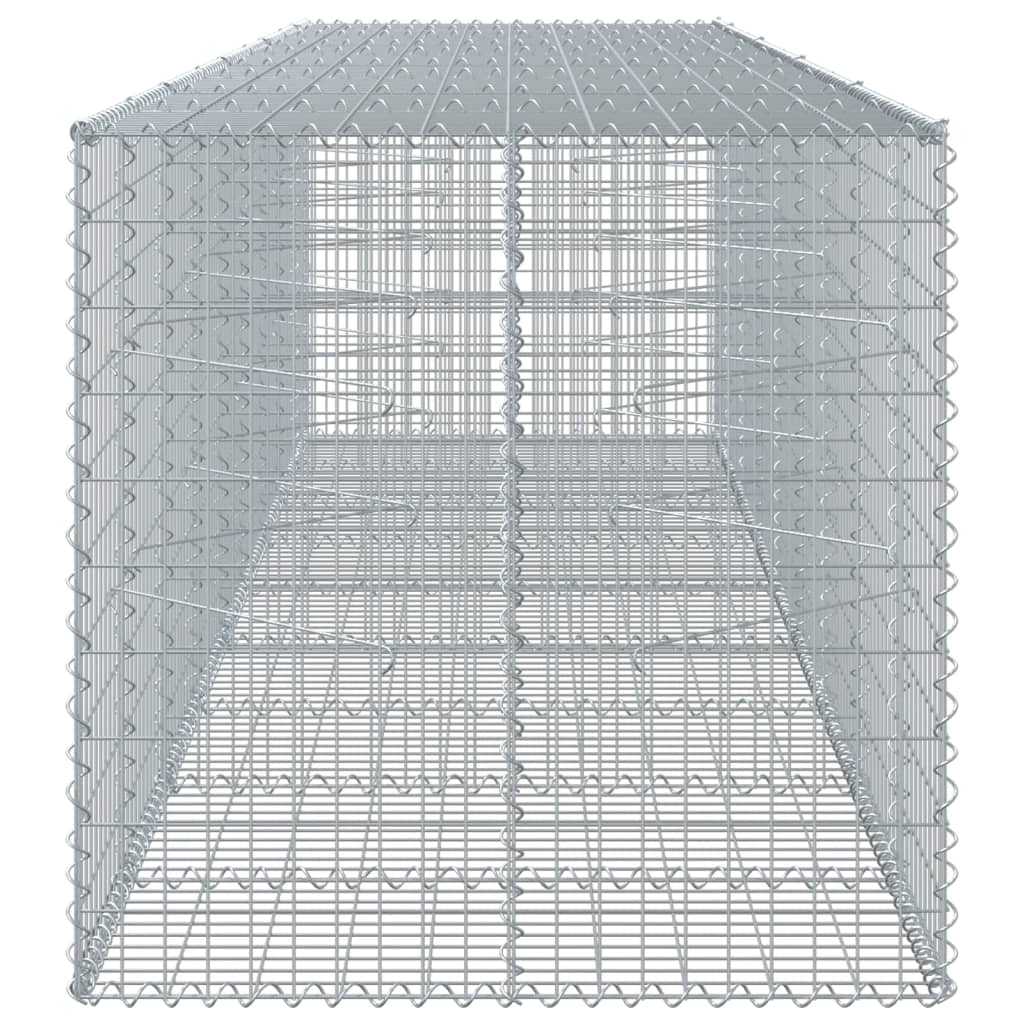Gabiono krepšys su dangčiu, 450x100x100cm, galvanizuota geležis