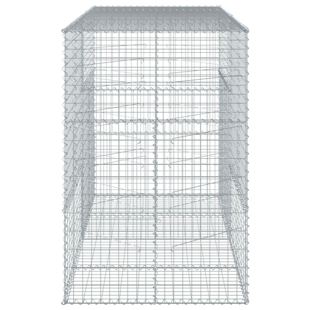 Gabiono krepšys su dangčiu, 200x100x150cm, galvanizuota geležis