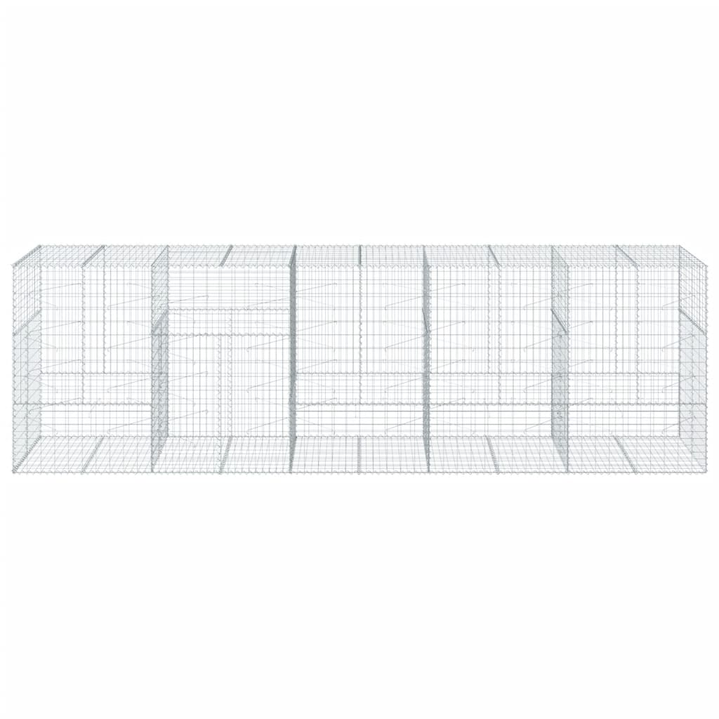 Gabiono krepšys su dangčiu, 500x100x150cm, galvanizuota geležis