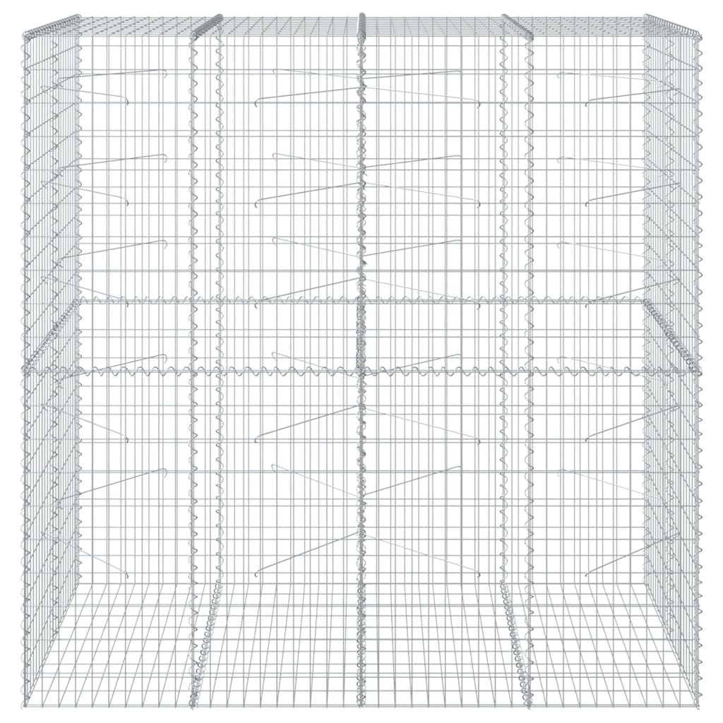 Gabiono krepšys su dangčiu, 200x100x200cm, galvanizuota geležis