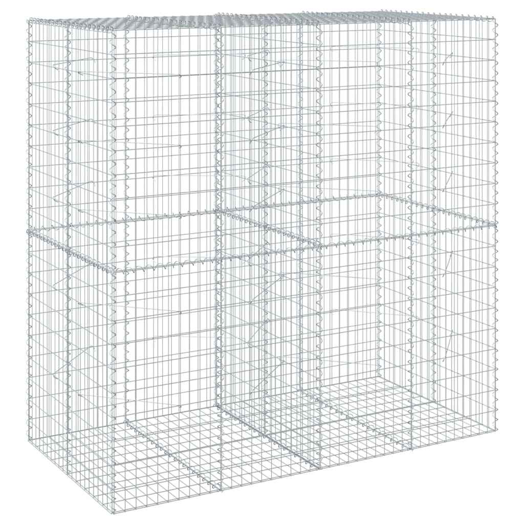 Gabiono krepšys su dangčiu, 200x100x200cm, galvanizuota geležis