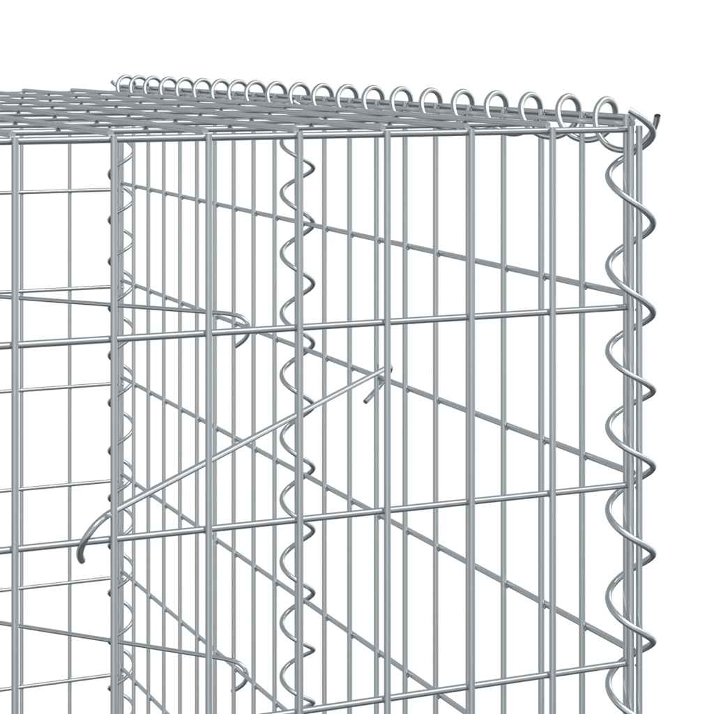Gabiono krepšys su dangčiu, 350x100x200cm, galvanizuota geležis