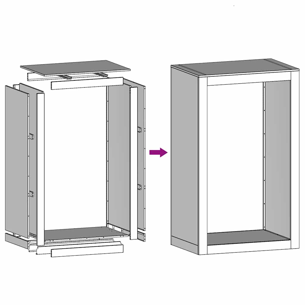 Stovas malkoms, 60x40x100cm, galvanizuotas plienas