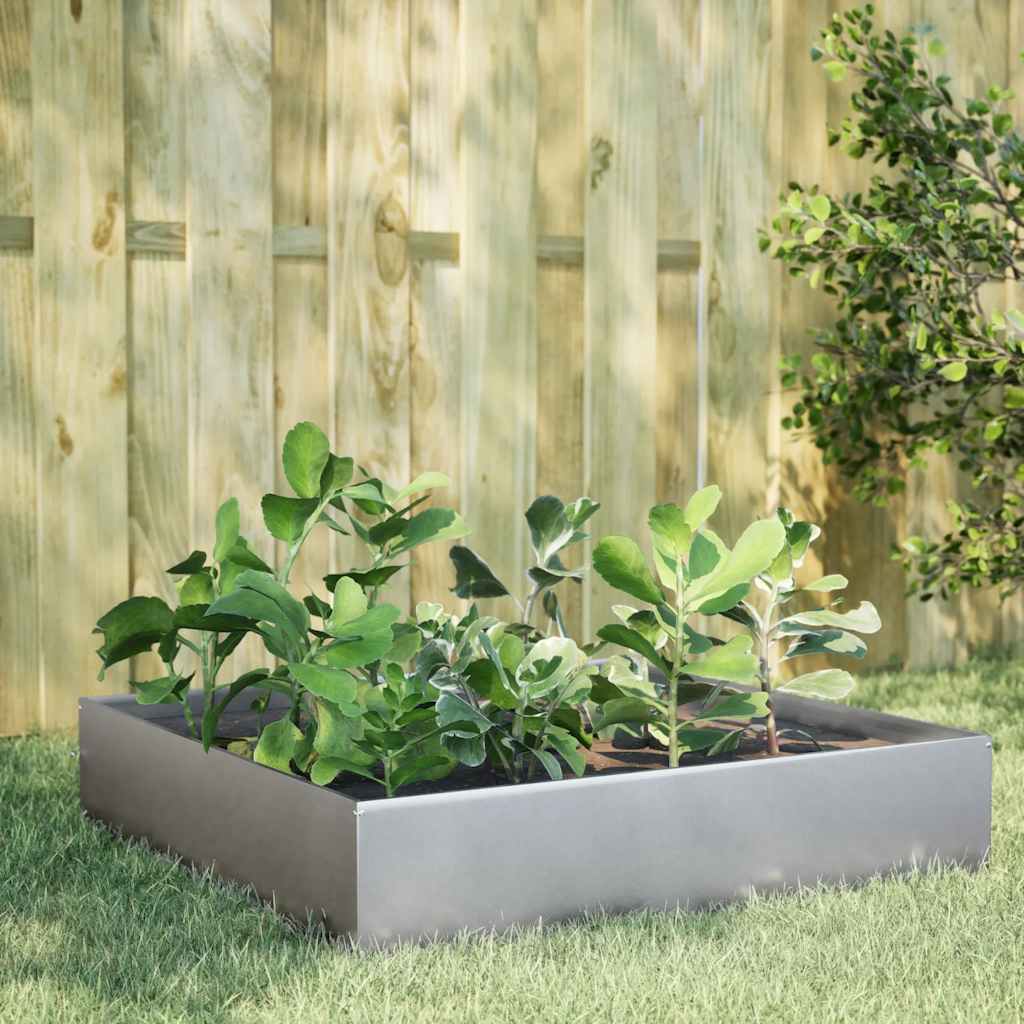 Aukštas sodo lovelis, 100x100x33,5cm, galvanizuotas plienas