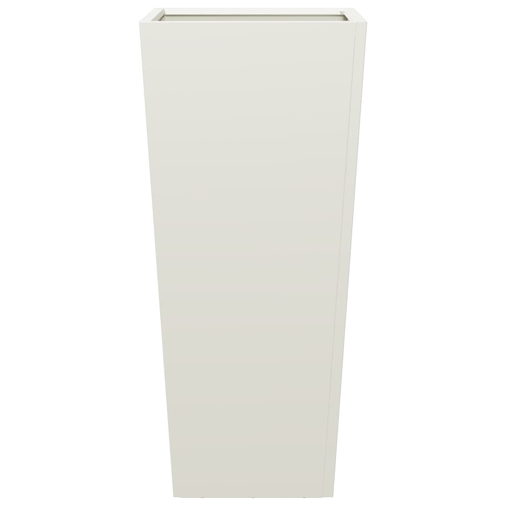 Sodo lovelis, baltos spalvos, 35x35x75cm, plienas