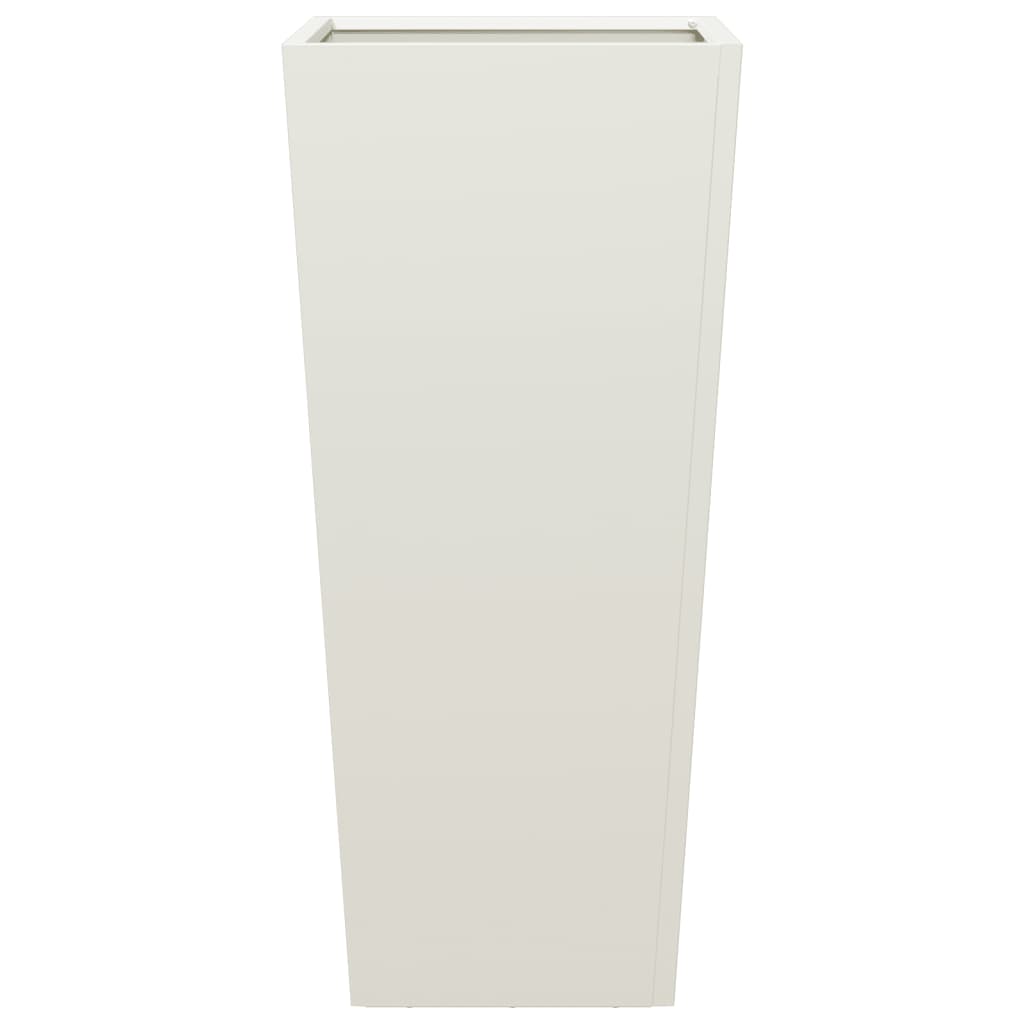 Sodo lovelis, baltos spalvos, 35x35x75cm, plienas