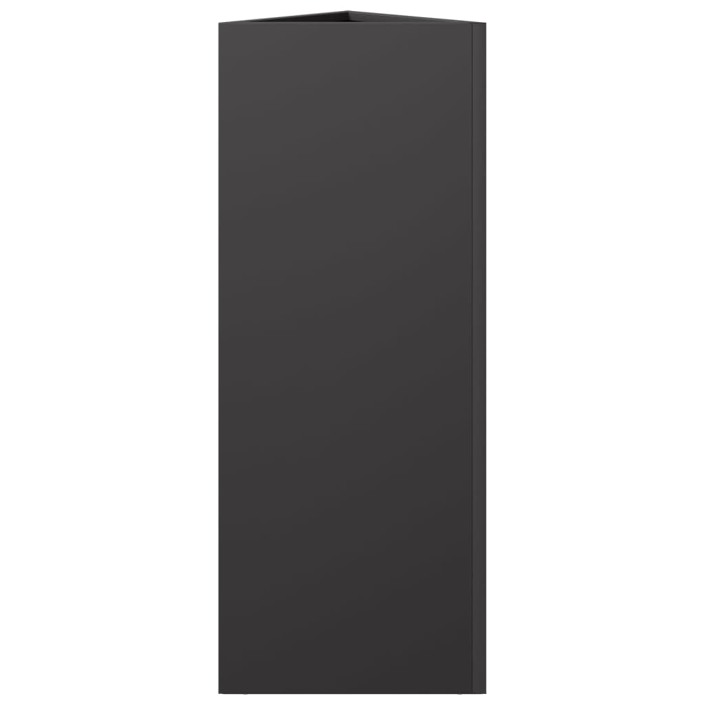 Sodo loveliai, 2vnt., juodi, 30x26x75cm, plienas, trikampiai
