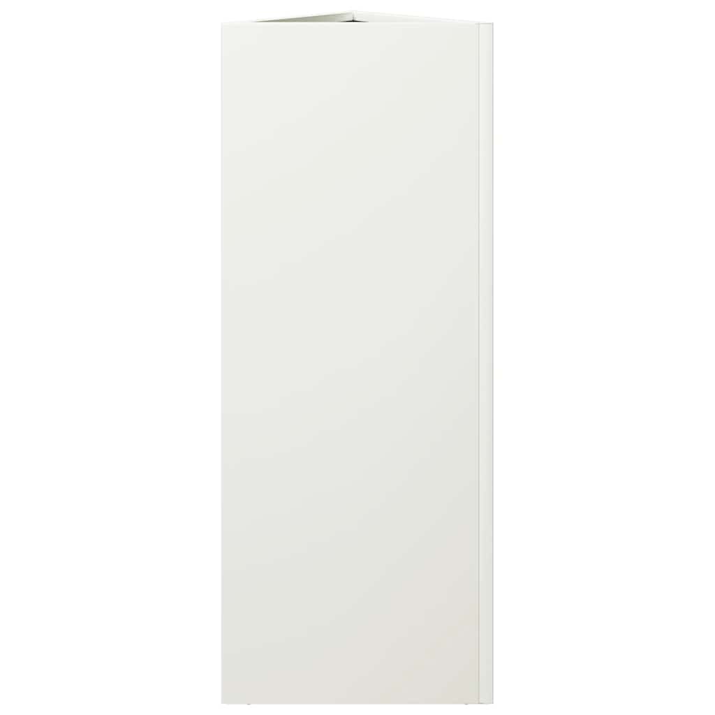 Sodo lovelis, baltos spalvos, 30x26x75cm, plienas, trikampis