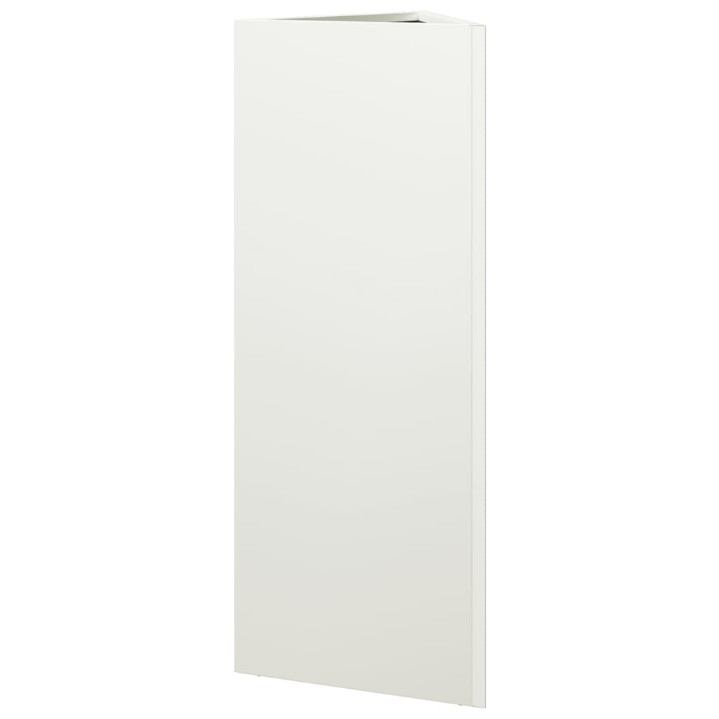 Sodo lovelis, baltos spalvos, 30x26x75cm, plienas, trikampis