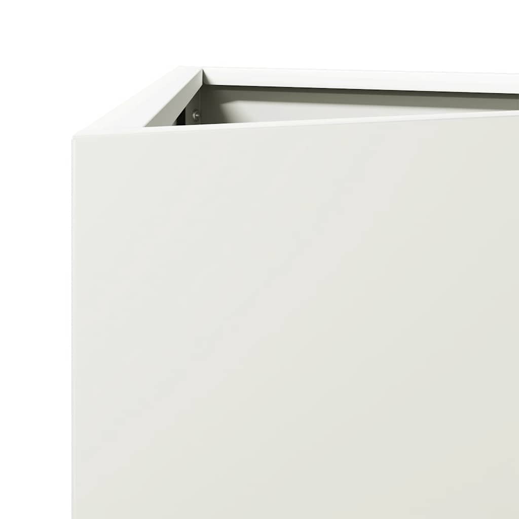 Sodo lovelis, baltos spalvos, 30x26x75cm, plienas, trikampis