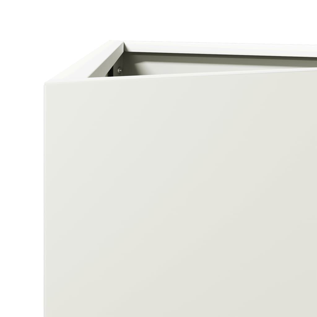 Sodo loveliai, 2vnt., balti, 30x26x75cm, plienas, trikampiai