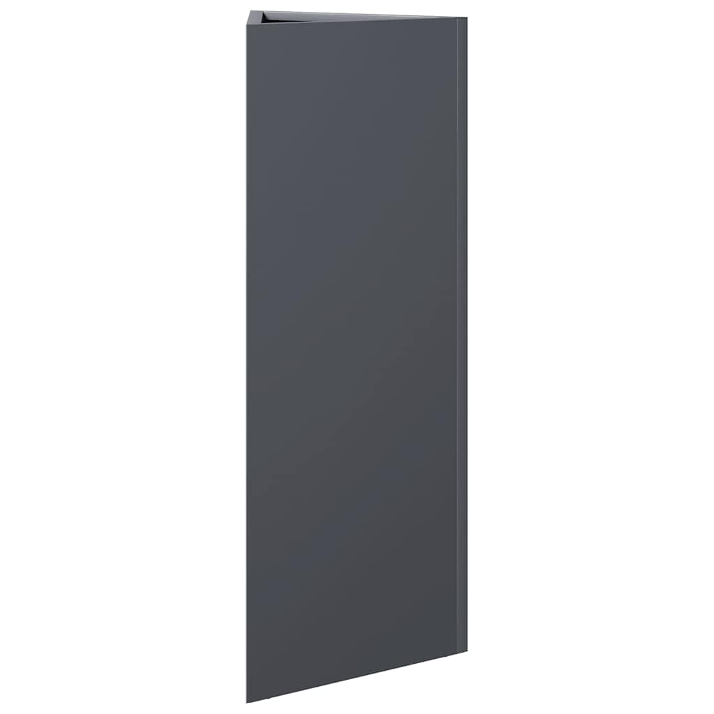 Sodo lovelis, antracito, 30x26x75cm, plienas, trikampis
