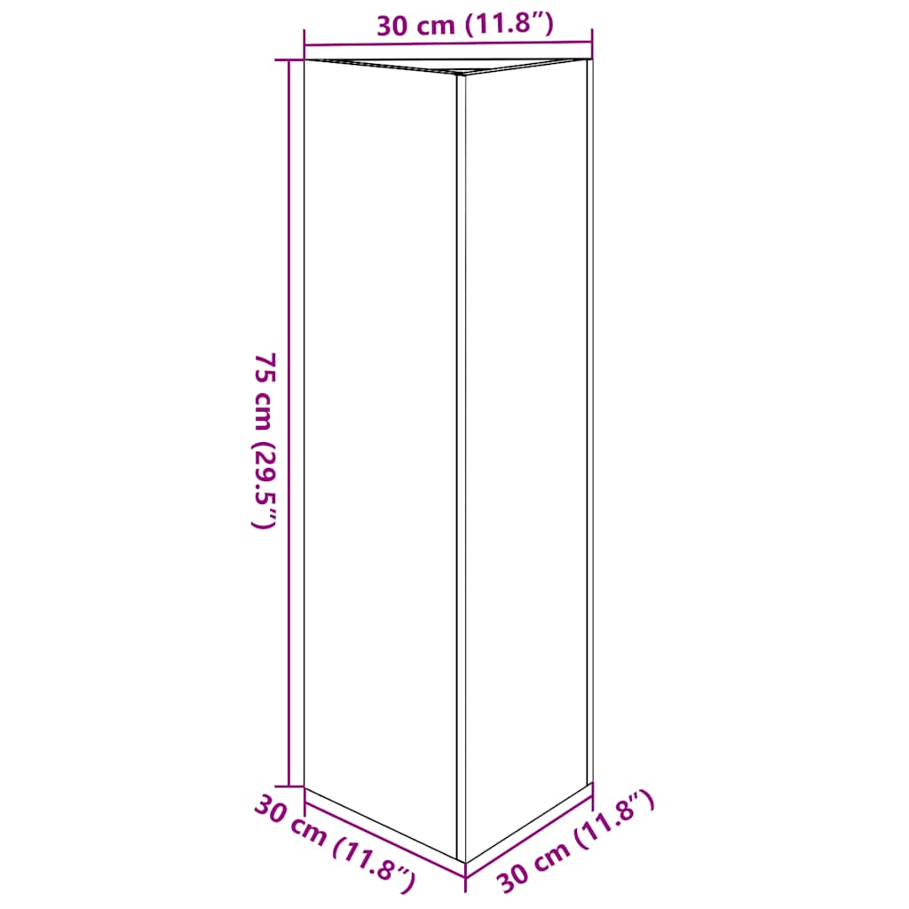 Sodo lovelis, 30x26x75cm, galvanizuotas plienas, trikampis