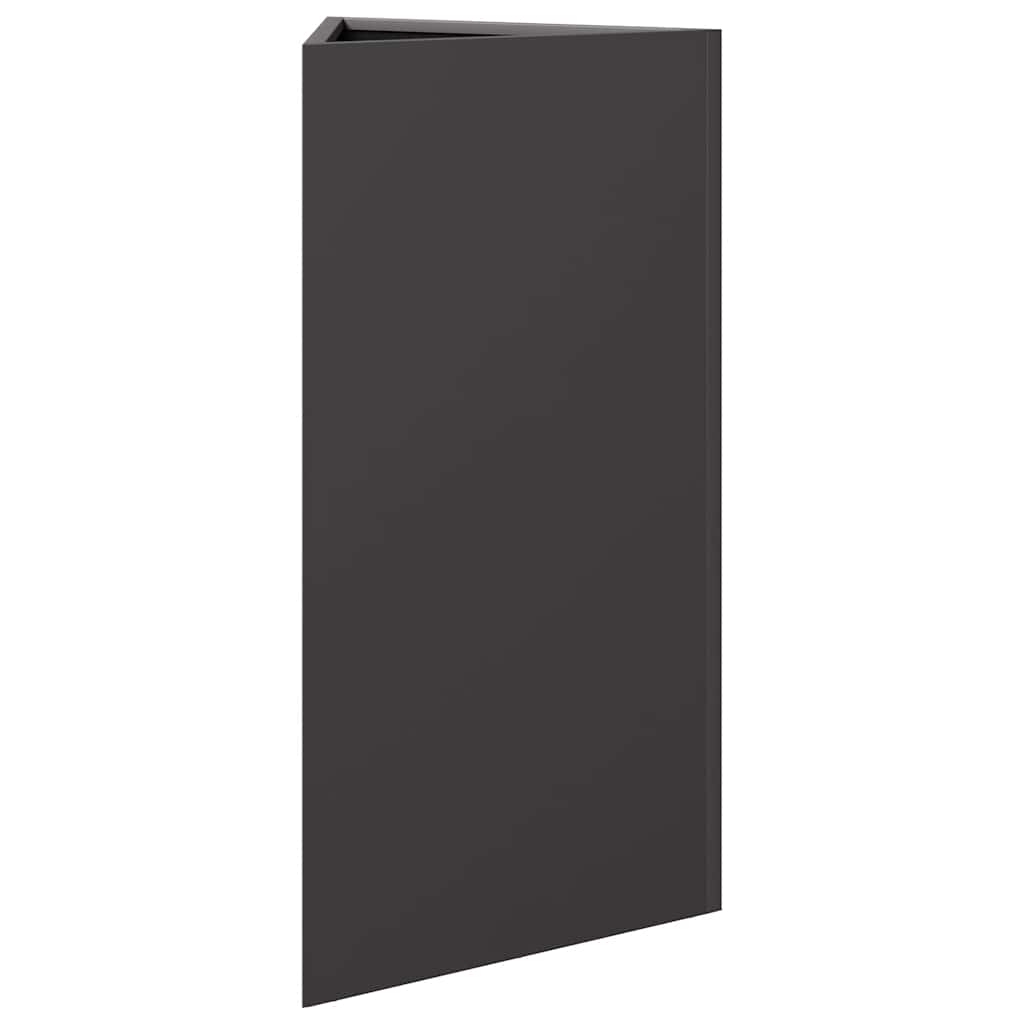 Sodo lovelis, juodos spalvos, 40x34,5x70cm, plienas, trikampis