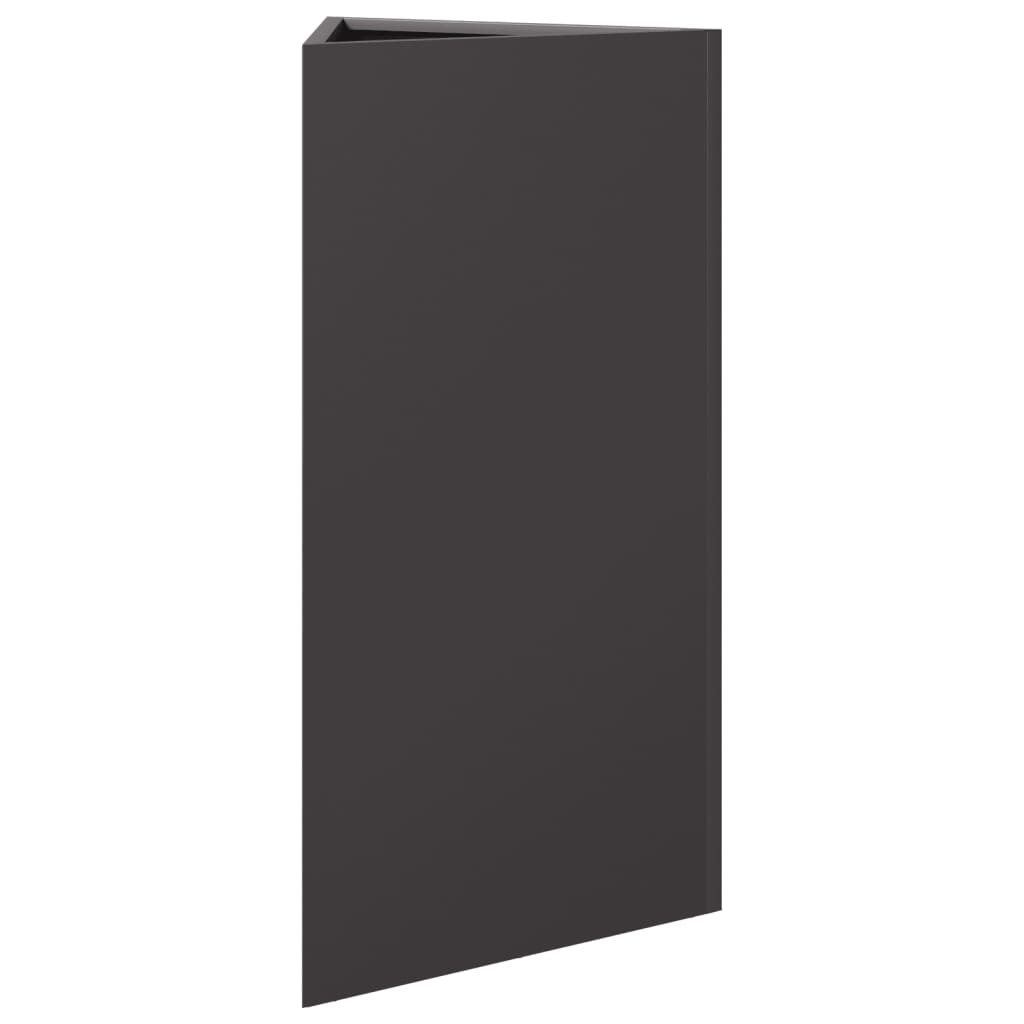 Sodo lovelis, juodos spalvos, 40x34,5x70cm, plienas, trikampis
