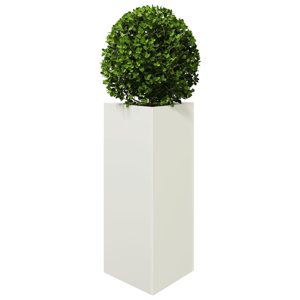 Sodo lovelis, baltos spalvos, 40x34,5x70cm, plienas, trikampis