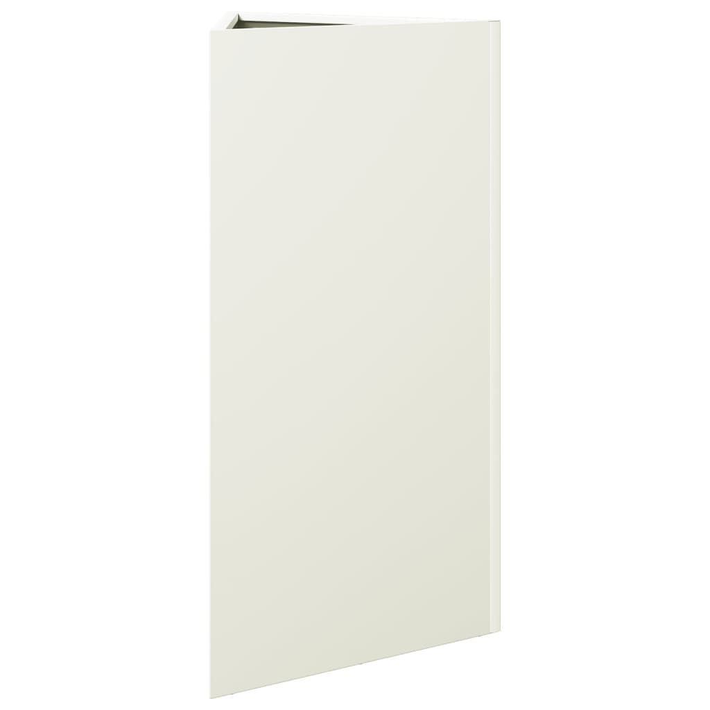 Sodo lovelis, baltos spalvos, 40x34,5x70cm, plienas, trikampis