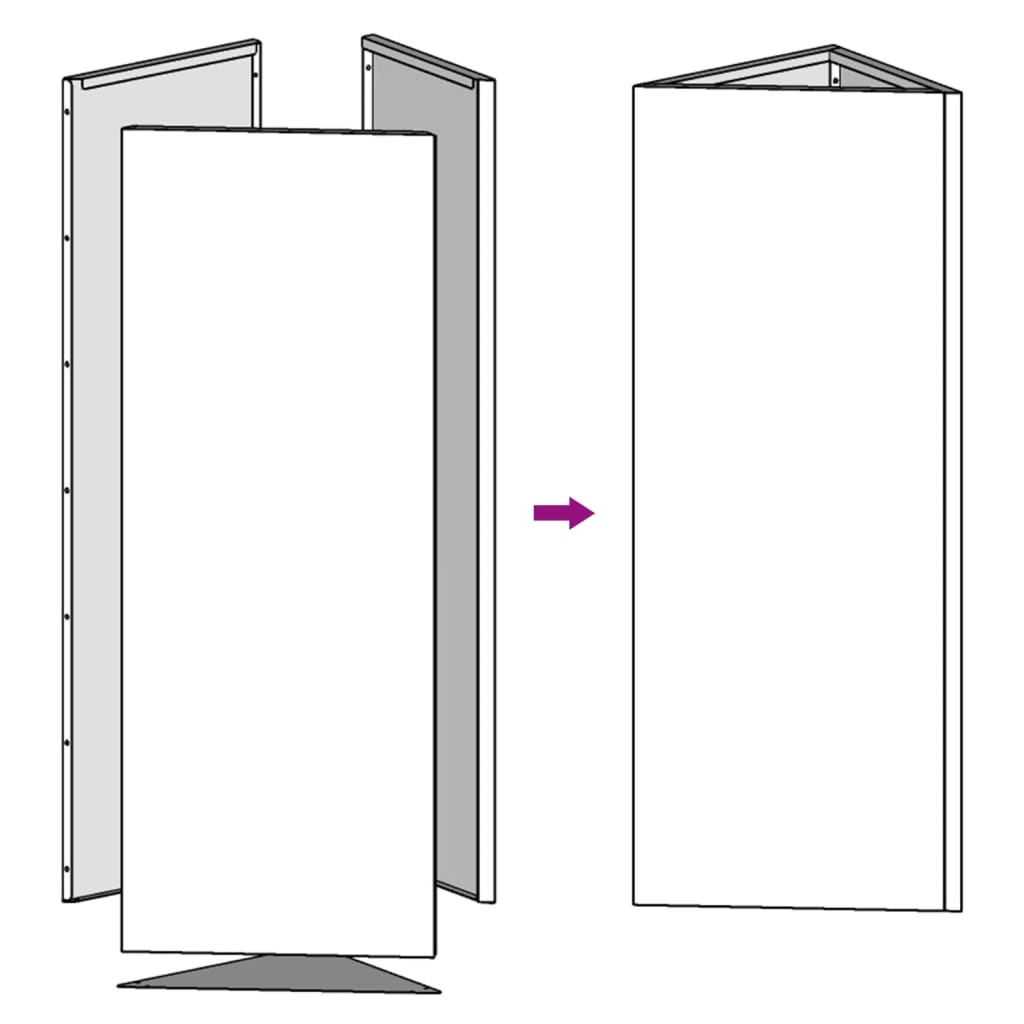 Sodo lovelis, baltos spalvos, 40x34,5x70cm, plienas, trikampis