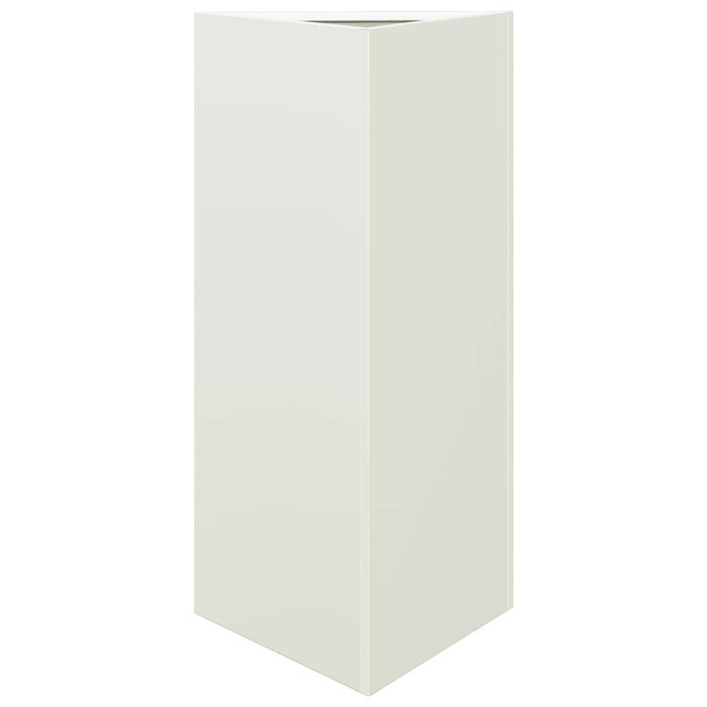 Sodo loveliai, 2vnt., balti, 40x34,5x70cm, plienas, trikampiai