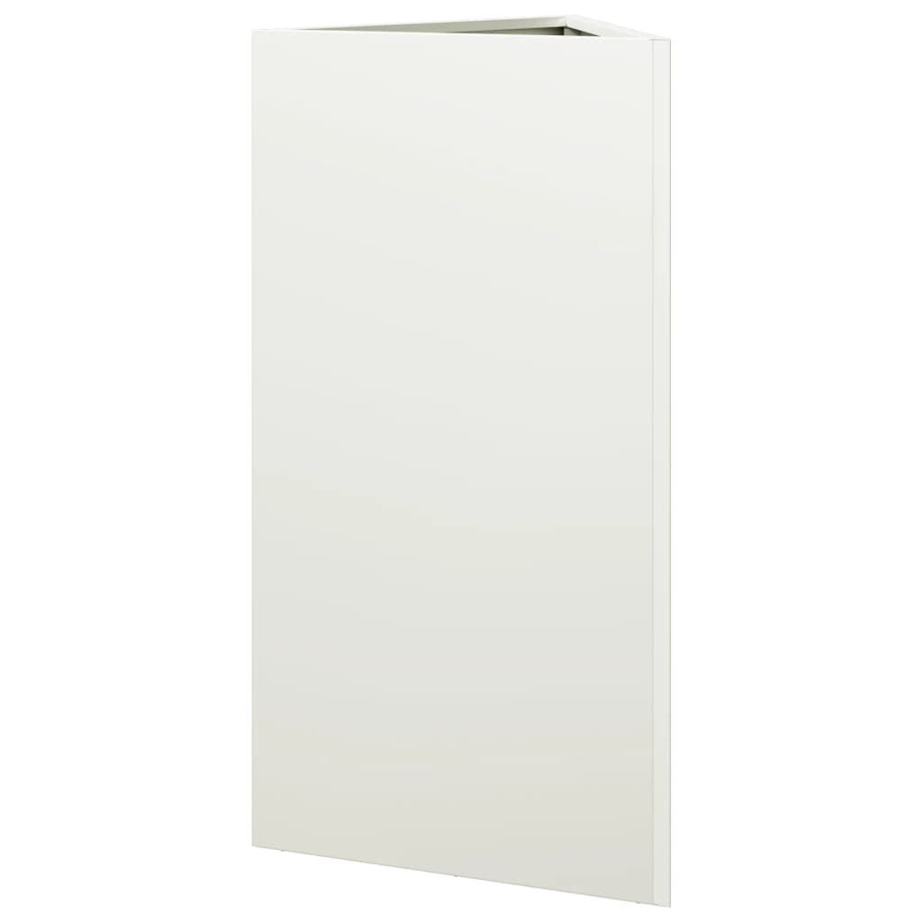 Sodo loveliai, 2vnt., balti, 40x34,5x70cm, plienas, trikampiai