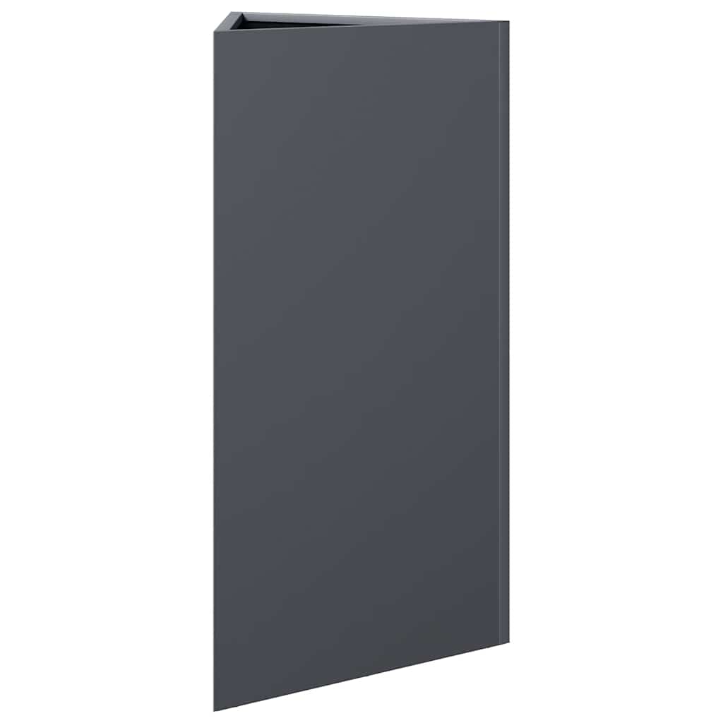 Sodo lovelis, antracito, 40x34,5x70cm, plienas, trikampis