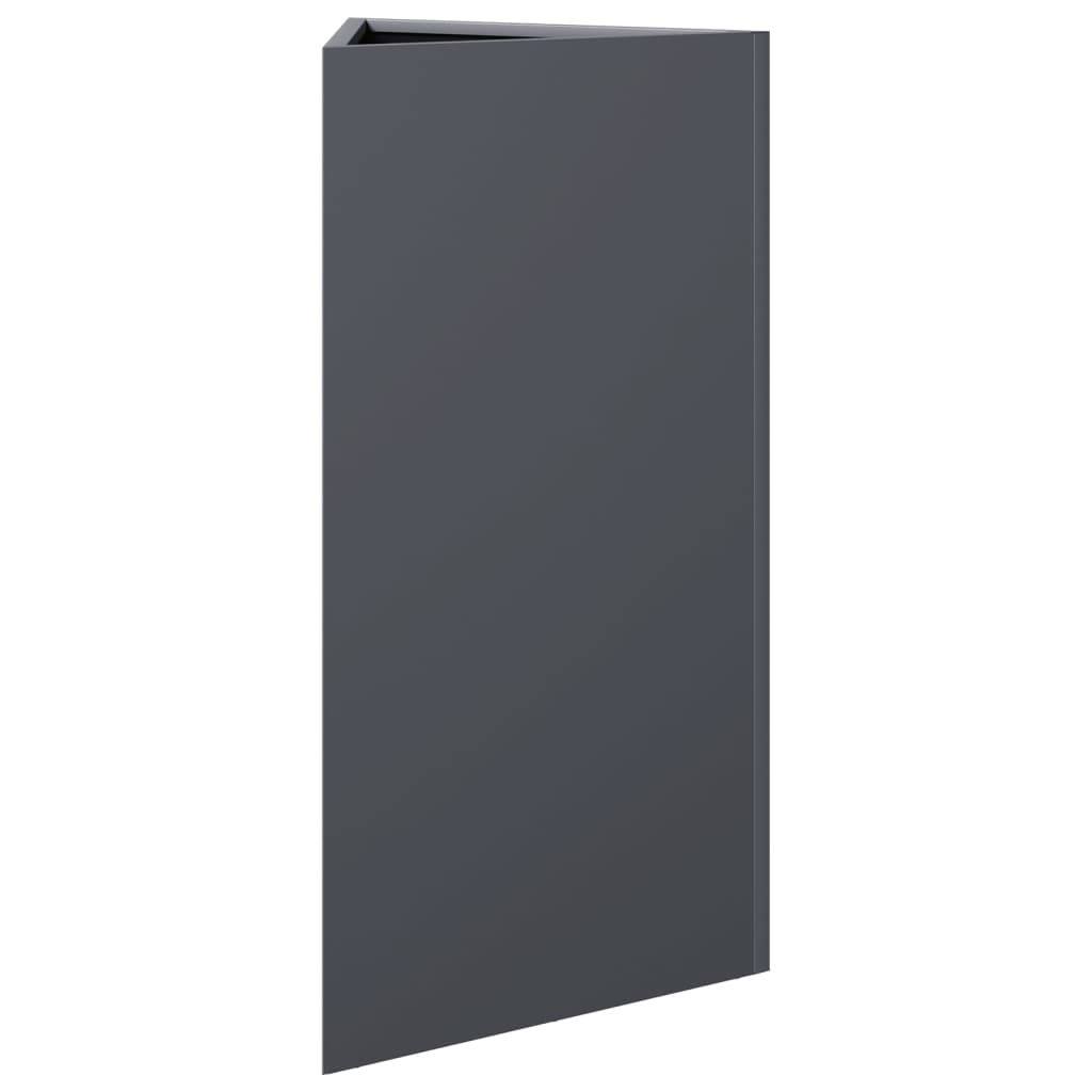 Sodo lovelis, antracito, 40x34,5x70cm, plienas, trikampis