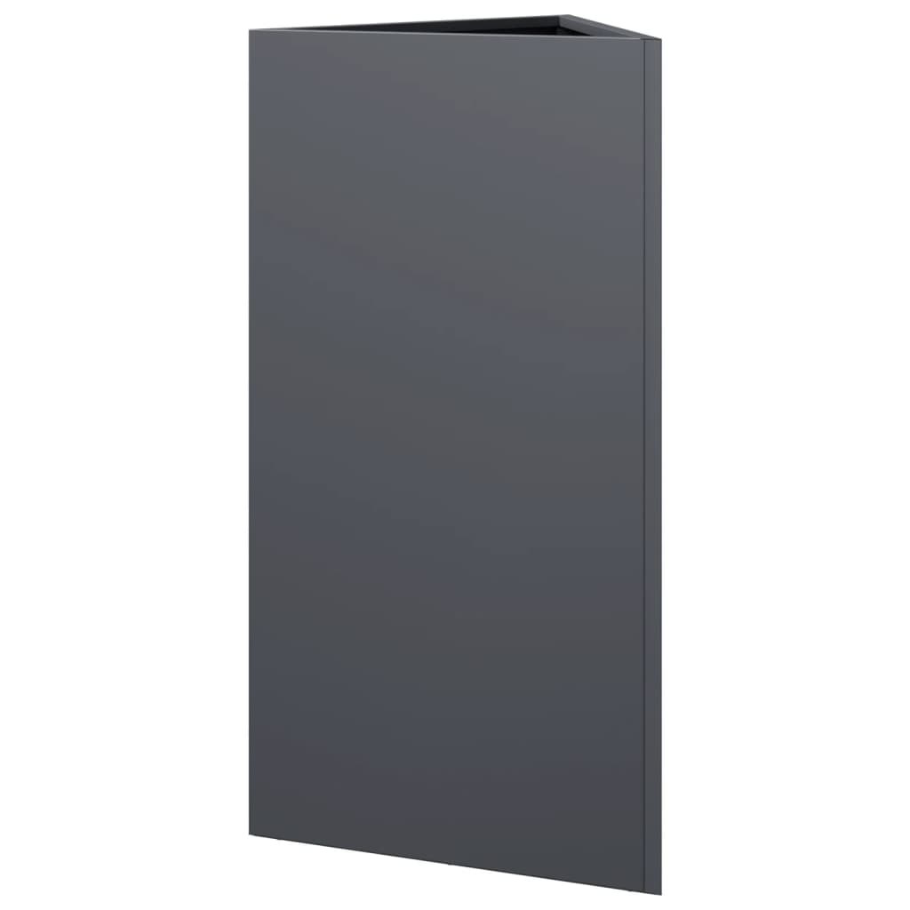 Sodo lovelis, antracito, 40x34,5x70cm, plienas, trikampis