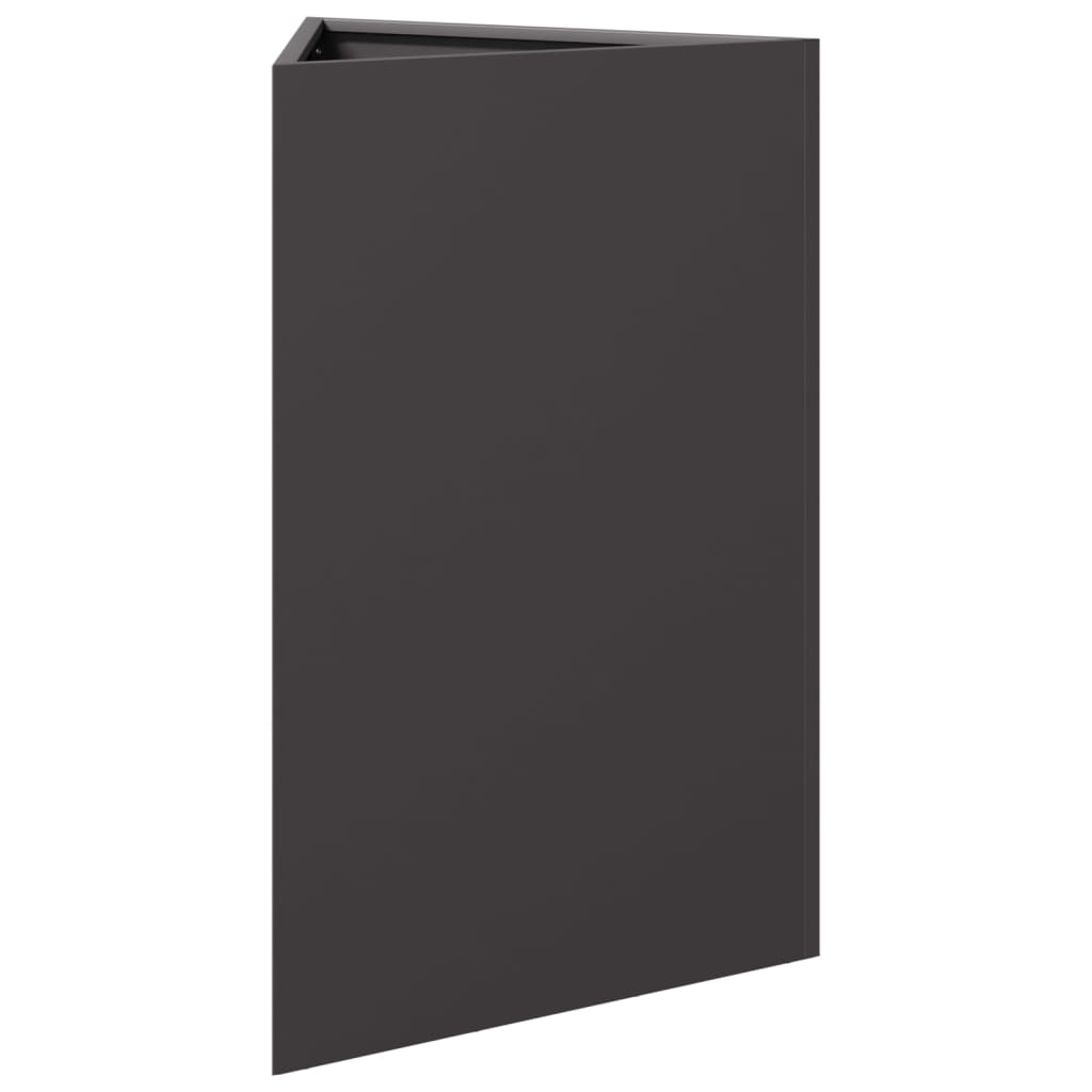 Sodo loveliai, 2vnt., juodi, 50x43x75cm, plienas, trikampiai