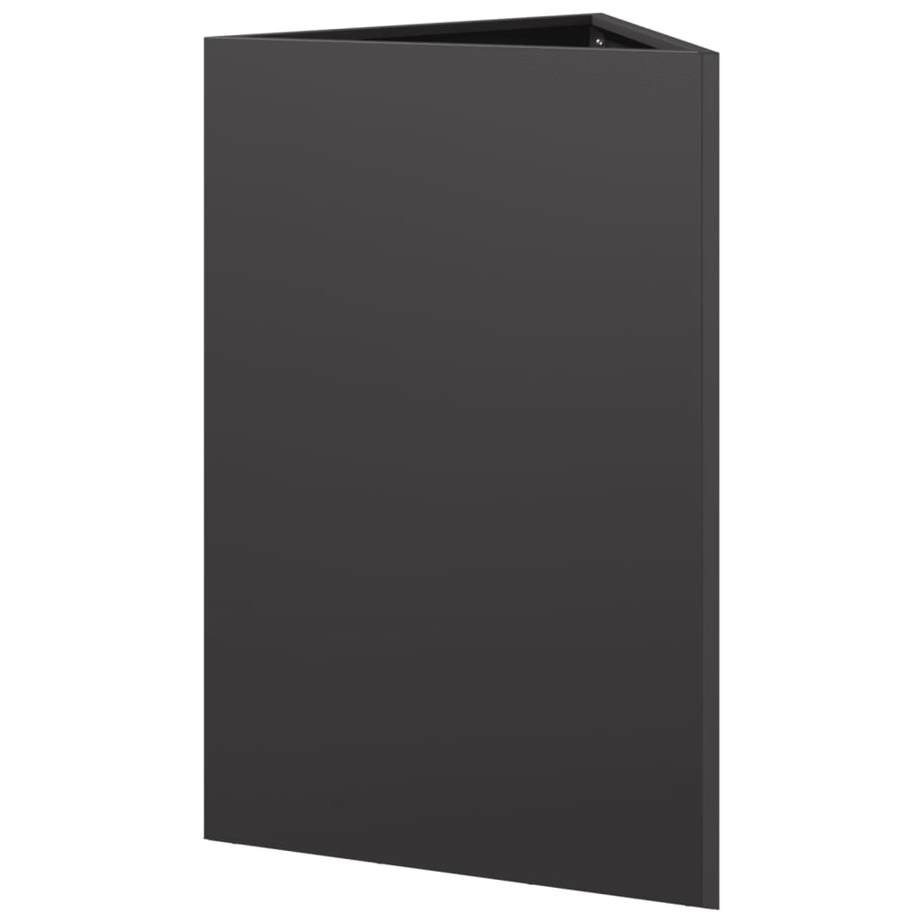 Sodo loveliai, 2vnt., juodi, 50x43x75cm, plienas, trikampiai