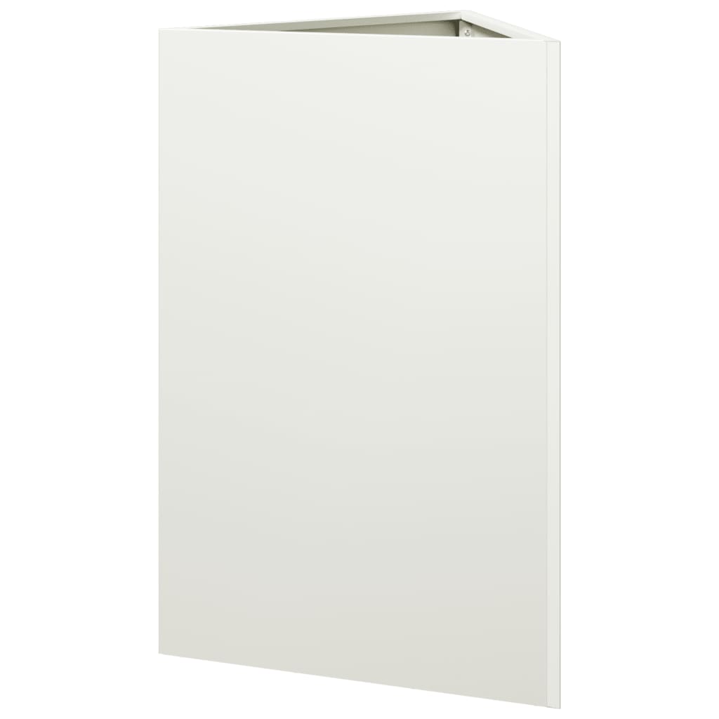 Sodo lovelis, baltos spalvos, 50x43x75cm, plienas, trikampis