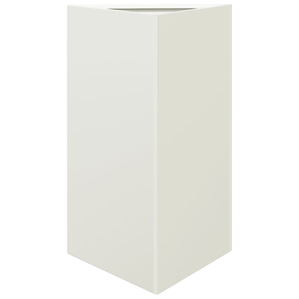 Sodo loveliai, 2vnt., balti, 50x43x75cm, plienas, trikampiai