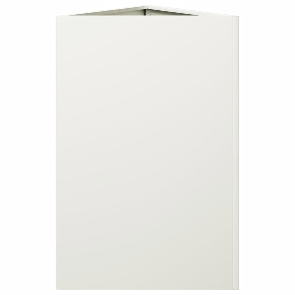 Sodo loveliai, 2vnt., balti, 50x43x75cm, plienas, trikampiai