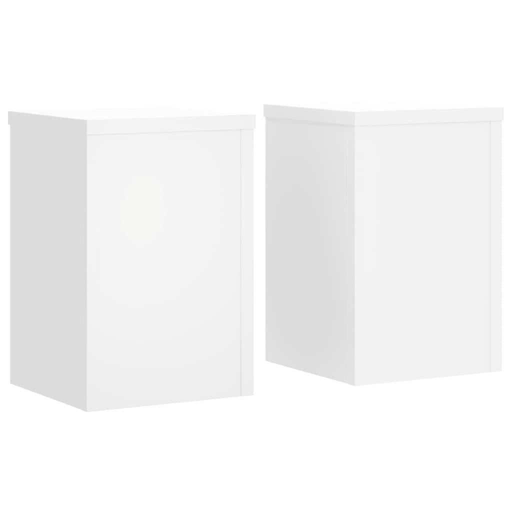 Stovai augalams, 2vnt., balti, 20x20x30cm, apdirbta mediena