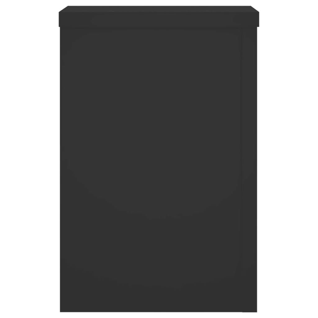 Stovai augalams, 2vnt., juodi, 25x25x35cm, apdirbta mediena