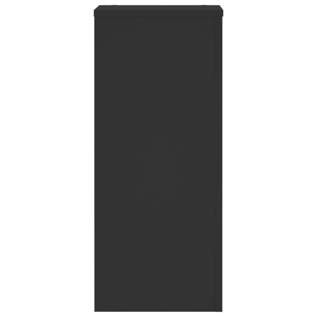 Stovai augalams, 2vnt., juodi, 30x30x70cm, apdirbta mediena